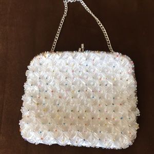 Vintage  beautiful beaded clutch colorful and fun